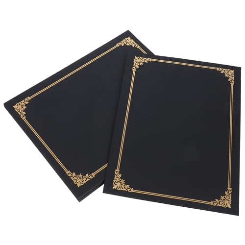 Couvertures pour diplômes papier noir dossier de rangement bureau