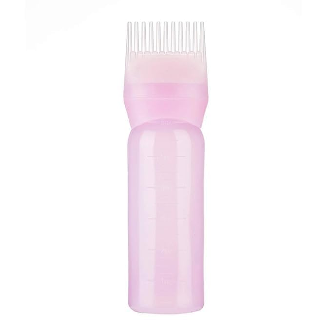 Hair Oil Bottle Root Comb Oil Applicator | 120ml Hair Coloring Dye & Hair Oiling Care | Graduated Scale for Precise Application | Empty Bottle for Salon Use (Multicolor)-image-30