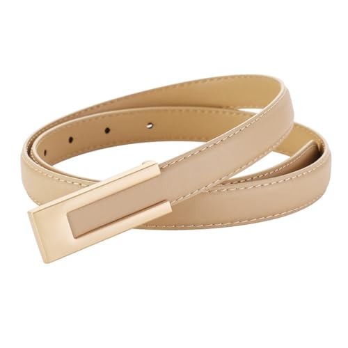 Women Leather Belt Skinny Waist Belts for Dress Thin Waist Belt with Gold Buckle for Jeans Pants4