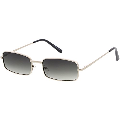 zeroUV Classic Small Metal Rectangle Sunglasses For Women Men Flat Lens 54mm3