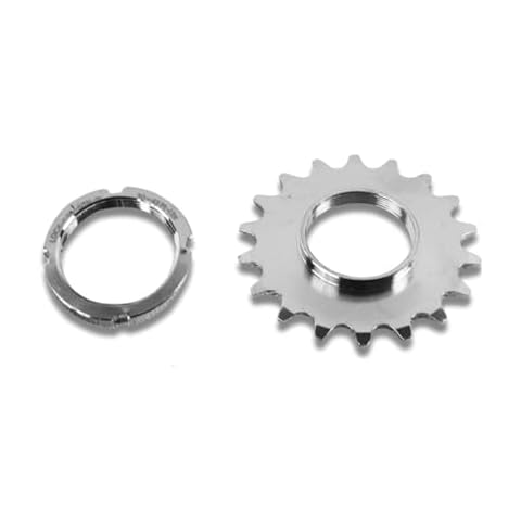 catazer 13T/14T/15T/16T/17T/18T Fixed Gear One Speed Bicycle Freewheel Cogs Sprocket & Lockring for Fixie Track Bike Hub (18T Set) Cover
