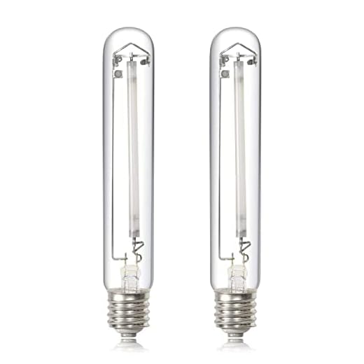 iPower 600W Pressure Sodium HPS Grow Light Bulb, with High PAR Enhanced Red and Orange Spectrums, for Plants Growth, CCT 2100K, 2 Pack