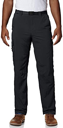 VANGULL Men's Hiking Cargo Pants Slim Fit Stretch Jogger Cycling Outdoor Trousers with Pocket and Belt Black