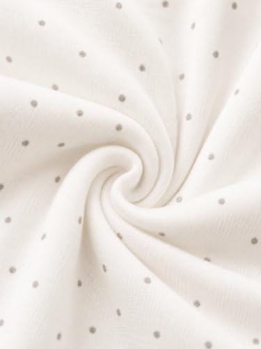 Image of TuddyBuddy Baby Cotton Wearable Quilted Sleeping Bag Blanket 1.5 Tog with 1 Way Zipper Closure | Ideal for Babies & Kids Hypoallergenic Fabrics | (Ducks & Small Dots AOP - White, 12-18 Months)