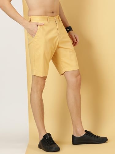 Image of Thomas Scott Men's | Solid | Chino Shorts | Regular Fit | Cotton Elastane | Above Knee | Casual Short