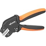KF CPTEC 精密同時圧着ペンチ ラチェット式 オープンバレル端子用 0.25〜1.5mm² 小・中型端子対応 軽量・片手操作可 自動車整備対応 KF-58J