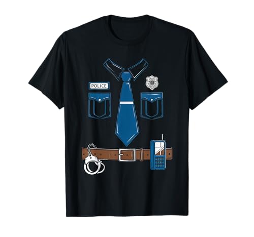 Police Outfit Cop Uniform Officer Law Enforcement Costume T-Shirt