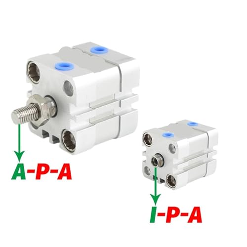 Vérin compact ADN-63-80 en aluminium pour guidage linéaire