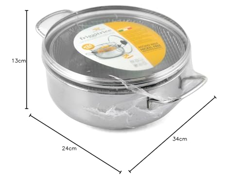 ROYAL NORFOLK Friteuse en inox, avec couvercle, 24 cm – Image 6