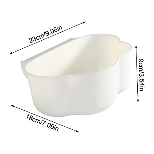 Caneca de basura colgante rectangular de plástico blanco para cocina miniatura 2