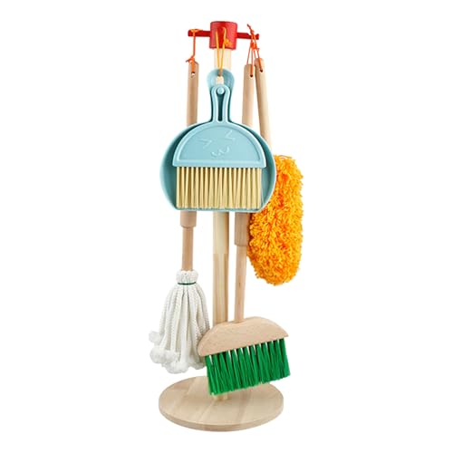 Kit De Limpieza Para Niños Pequeños, 6 Herramientas Desmontables Incluyendo Escoba, Fregona, Juguete Pretend Home Productos Niñas Y Niños, Mayores