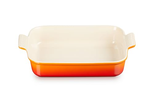 Le Creuset Héritage Plat Rectangulaire, Céramique, 32 cm, 2,31 kg, Volcanique, 71102320900001