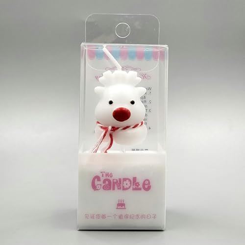 Bougies de fête de Noël élan en cire pour décoration de table festive