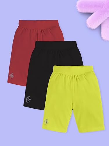 Image of KiddoPanti Girls Knee Length Cycling Shorts Pack of 2