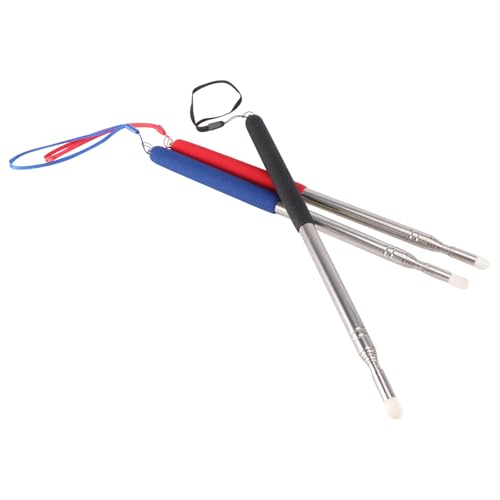 Puntero telescópico para profesores en aula, guías extensibles de acero inoxidable con clip