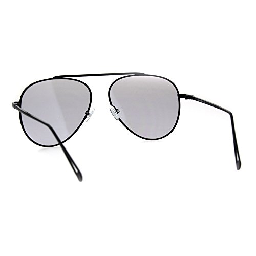Flat Top Bridge Nose Bridgeless Trendy Pilots Sunglasses4