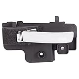 TRQ Driver Side Interior Door Handle Chrome Compatible with 2007-2009 Dodge Caliber 2008 Jeep Compass Patriot