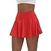 LTMNSZO Women's High Waisted Pleated Tennis Skirts with Pockets Inner Shorts Lightweight Athletic Golf Skorts for Women Red, S