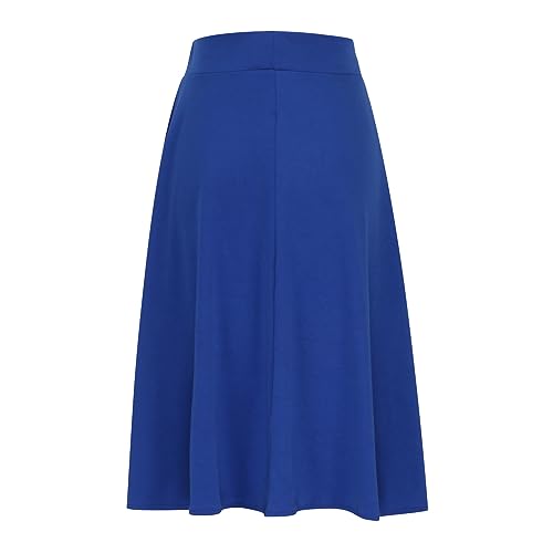 Generic Fashion Midi Skirts for Women High Waist Solid Color Skirts Casual Loose Business Skirt Summer Comfy Work Skirts3