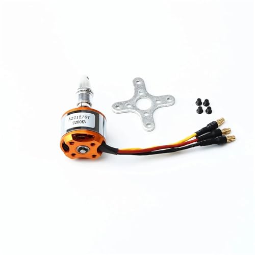 ブラシレスモーター A2212 2212 2200KV / 1400KV 40A ESC 6035 / 8060 プロペラ SG90 9G サーボ RC 固定翼飛行機 ヘリコプター用(Yellow)