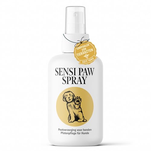 Sensipharm Sensi Paw Spray – Pfotenbalsam Hund in Sprayform & Pfotenschutz für Hunde, Pfotenpflege für Hunde bei Sommer & Winter, Pfotenspray gegen Risse, Salz, Schnee & Hitze – 100 ml