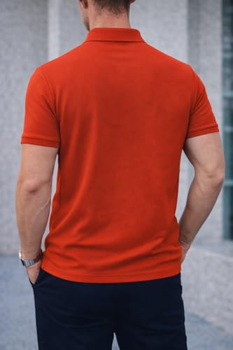 Image of Mack Jonney Men's Cotton Polo T-Shirt|Solid Regular Fit|Half Sleeve Collar T-Shirt for Casual Wear-MJ-32