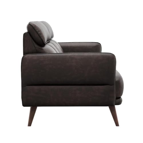 Image of Wakefit Sofa Set | 5 Year Warranty | Sofa 5 Seater, 5 Seater Sofa for Living Room, Wooden Sofa Set, Sofa Set 3+1+1 Seater - Azores(Robin : Brown)