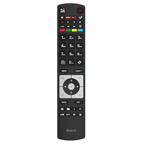 New RC5117 Replacement Hitachi TV Remote for Hitachi Telefunken Bush Luxor Digihome Celcus JVC TV Remote Control - NO SETUP REQUIRED