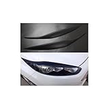 TENGFEIDJYI Headlight Eyebrows for Ford Fiesta ST MK8 2013-2015 2PCS ABS Car Headlight Eyebrow Eyelid Body Kit Car Exterior Trim