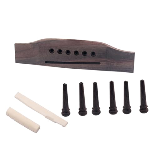 Chevalet de guitare palissandre et os naturel pour une résonance acoustique pure