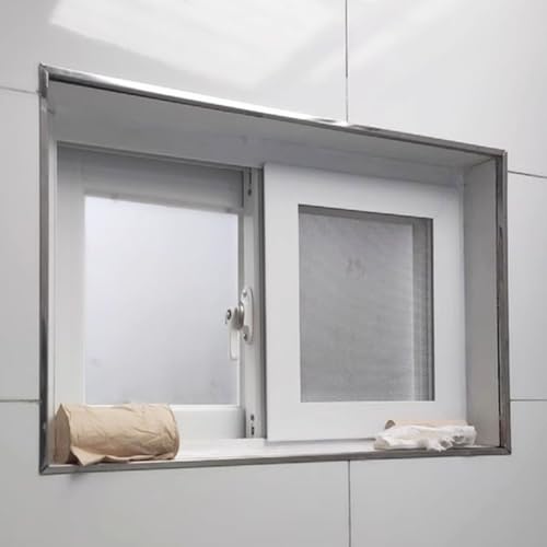 Ventana deslizante horizontal de aluminio con vidrio esmerilado y pantallas para privacidad y ventilación, ideal para baños, uso doméstico grande o pequeño