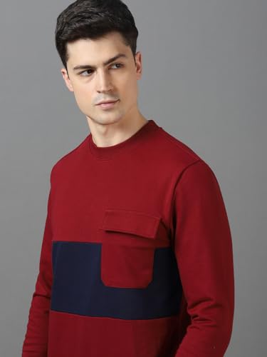 Image of Urbano Fashion Men's Cotton Color Block Sweatshirt