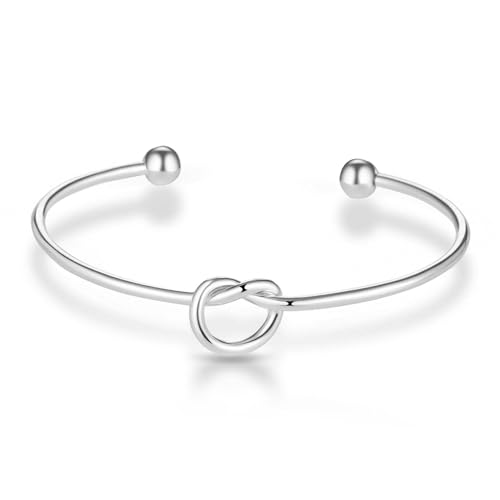 Image of Philip Jones Silver Plated Love Knot Cuff Bangle