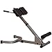 Body-Solid Powerline 45 Degree Hyperextension Bench (PHYP200X) - Adjustable Back & Abdominal Exercise Equipment with Thick Pads & Foam Rollers