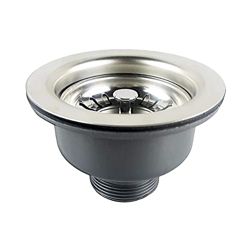 Kitchen Sink Drain Strainer Assembly Stainless Steel Sink Basket Strainer Plug Waste Sink for Home Kitchen Balcony Sink