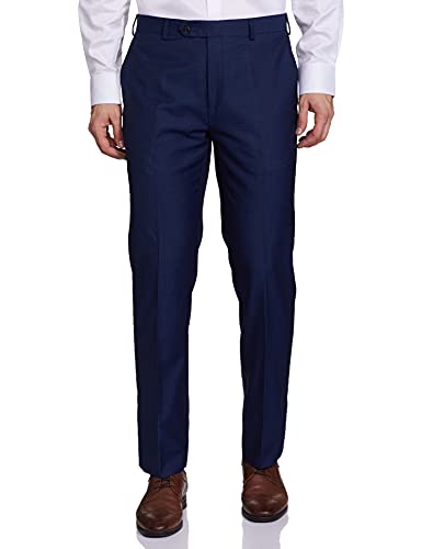 Image of Raymond Rayon Blend Men's Full Sleeve Contemporary FIT Dark Blue Formal Suit