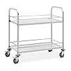 Royal Catering RCSW-115 serveerwagen 2 boorden 80 x 36 x 3 cm 54 kg keukenwagen roestvrij staal keukenrolwagen trolley…