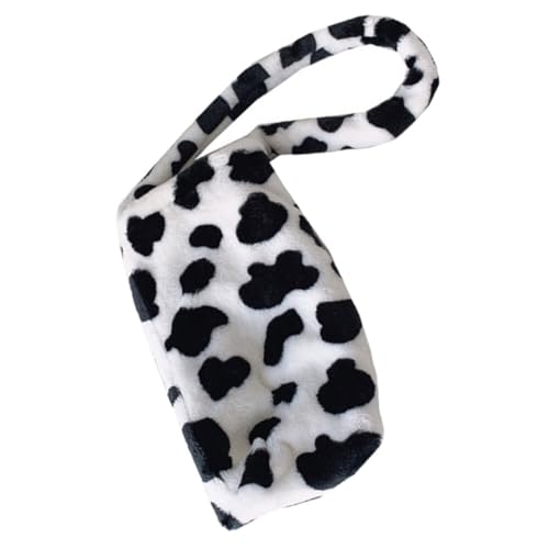 Kisangel Manchon Anti-Brûlure pour Bouteille d'eau Sangle Housse Porte-Bouteille d'eau Portable en Peluche Motif Vache Protection Isolante Légère et Résistante pour Randonnée et Plein