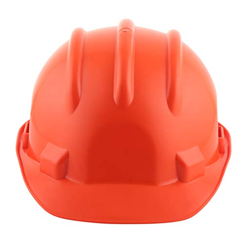 Image of KARAM ISI Certified Helmet with Plastic Cradle & Rachet Type Adjustment |Safety Helmet for Industrial|Safety Helmet for Men Industrial (PN521)(Orange)(Pack of 2)