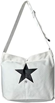 Fashion star canvas shoulder bag for men and women casual big travel bag leather messenger bag