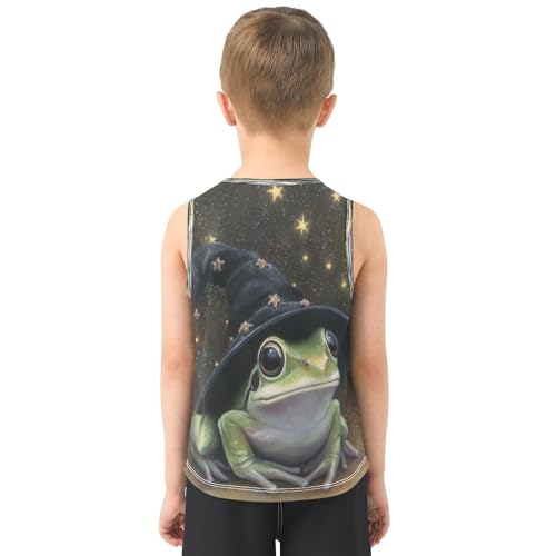 Frog Starry Night Boys Tank Tops Toddler Sleeveless Tank Top Undershirts for Boys,3T3