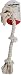 Mammoth Pet Products 017773 20 in. Flossy Chews Cotton 3 Knot Rope Tug Toy, White - Medium