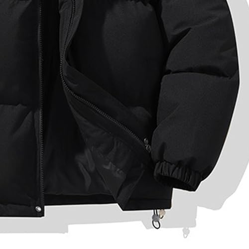 Maiyifu-GJ Men's Puffer Jackets Thicken Bubble Jacket Warm Stand Collar Coat Long Sleeve Zip Up Puffer Outwear4