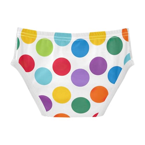 ODAWA Boys Cotton Briefs Underwear Rainbow Polka Dots Cotton Underwear Boys 5t Boys Underwear2