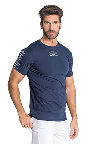 T-Shirt Homme Gianni Kavanagh Blue Attitude Mode Streetwear Chic Bleu