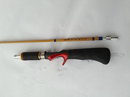 zhurod New Split Bamboo Cast Rod, Bait Rod 5'1',One Piece with Handle