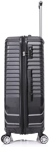 Tucci Italy Volaro Hardside Luggage Set, 3-Piece, 20-24-28 Inches, Spinner, Lightweight, Black — 사진 5