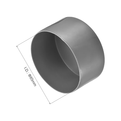Image of uxcell 2pcs Rubber End Caps 85mm ID Vinyl Round Tube Bolt Cap Cover Screw Thread Protectors Dark Grey, 50mm Height