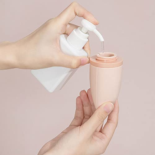 HEEPDD Botella de Viaje, champú, Loción, Gel de Ducha para Fácil Embalaje y Uso Versátil, Botella de Viaje, Silicona a Prueba de Fugas, Necesidades Diarias del Hogar (PINK)
