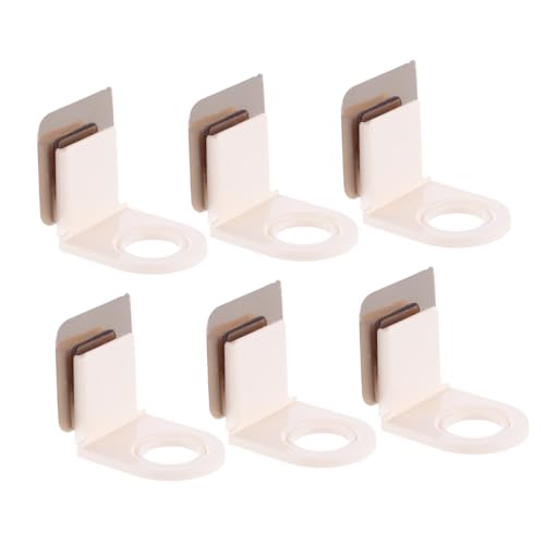 BATHVEVE 6個 壁掛けシャンプーボトルラック 強力粘着防水プ 小型詰め替えボトル対応 浴室収納用環境配慮製フック